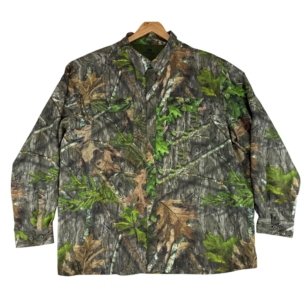 Mossy Oak Button Down Shirt Mens 3XL Camo Obsession NWTF Long Sleeve TS10150